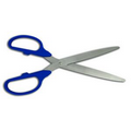 Ceremonial Ribbon Cutting Scissors with Blue Handles / Silver Blades (25")